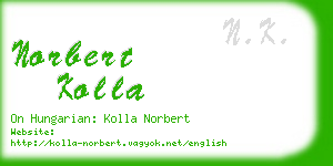 norbert kolla business card